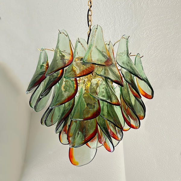 Люстра Emerald Flame Murano Glass - ∅75см х 75см, зеленый, золотой