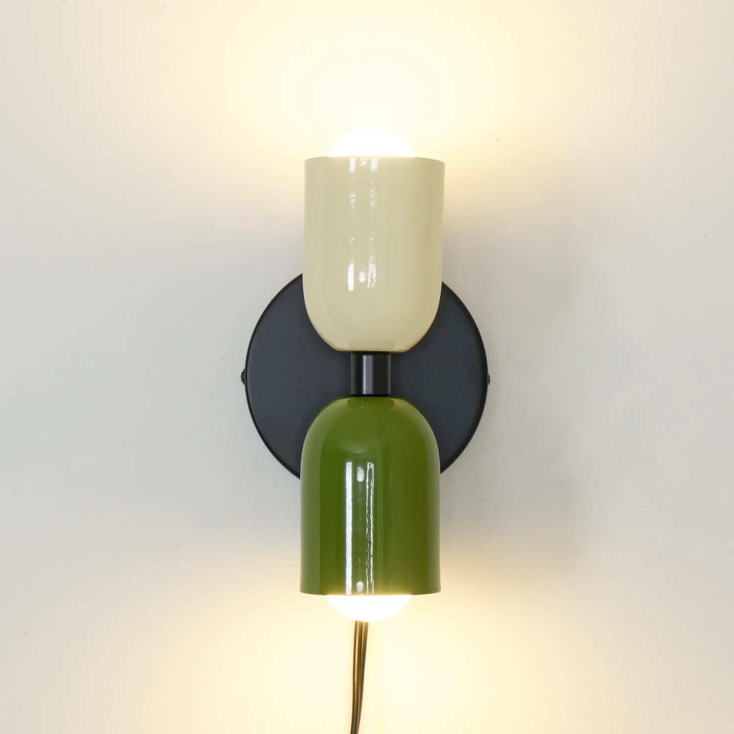 Настенный светильник Couleur Double Plug In - 12см x 20см, розовый