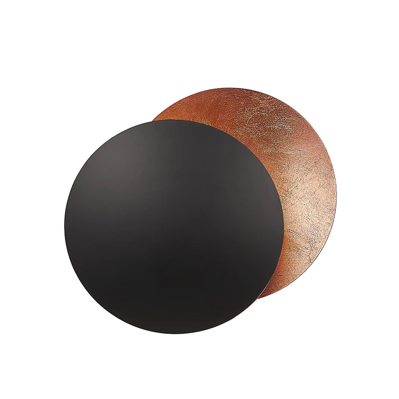 Giorgio Wall Lamp - Dia 25cm x H 25cm Set of 2 / Black & Bronze / Cool Light