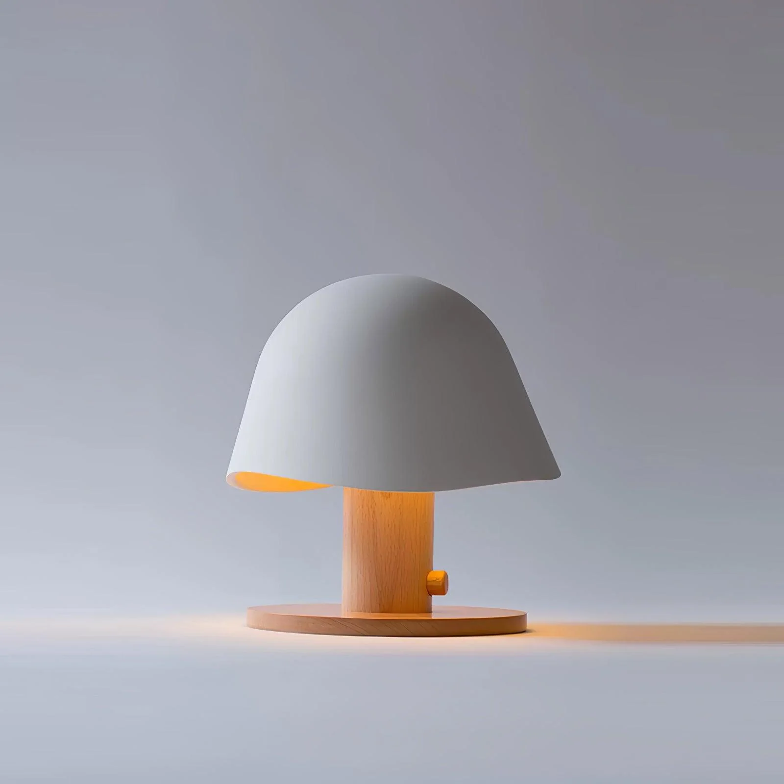 Mushroom Inspired Table Lamp - ∅ 13.8″ x H 13.8″ /  Dia 35cm x H 35cm / Brown / AU plug