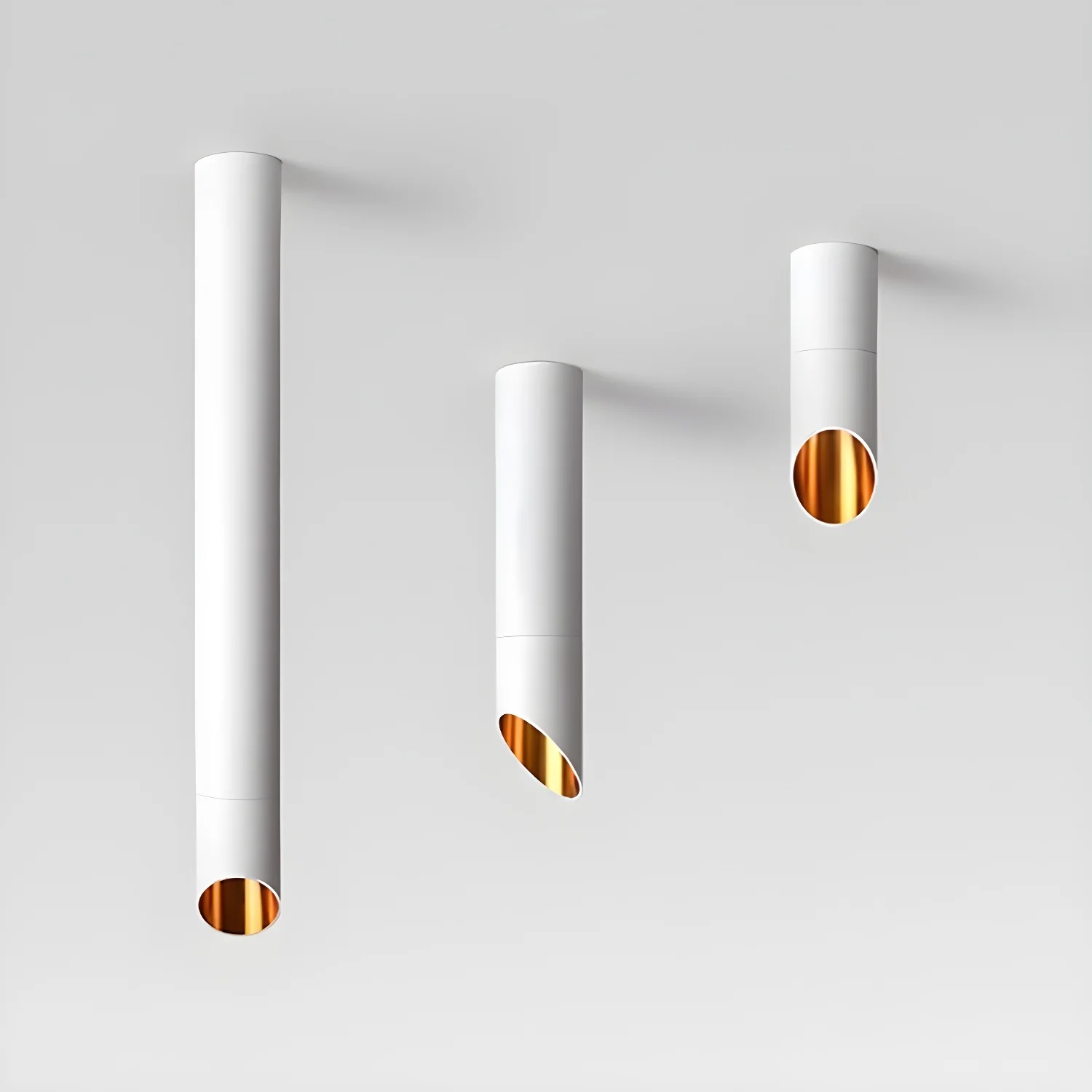 Потолочный светильник Hazel Tube Surface - ∅6см x 60см, черный, теплый свет