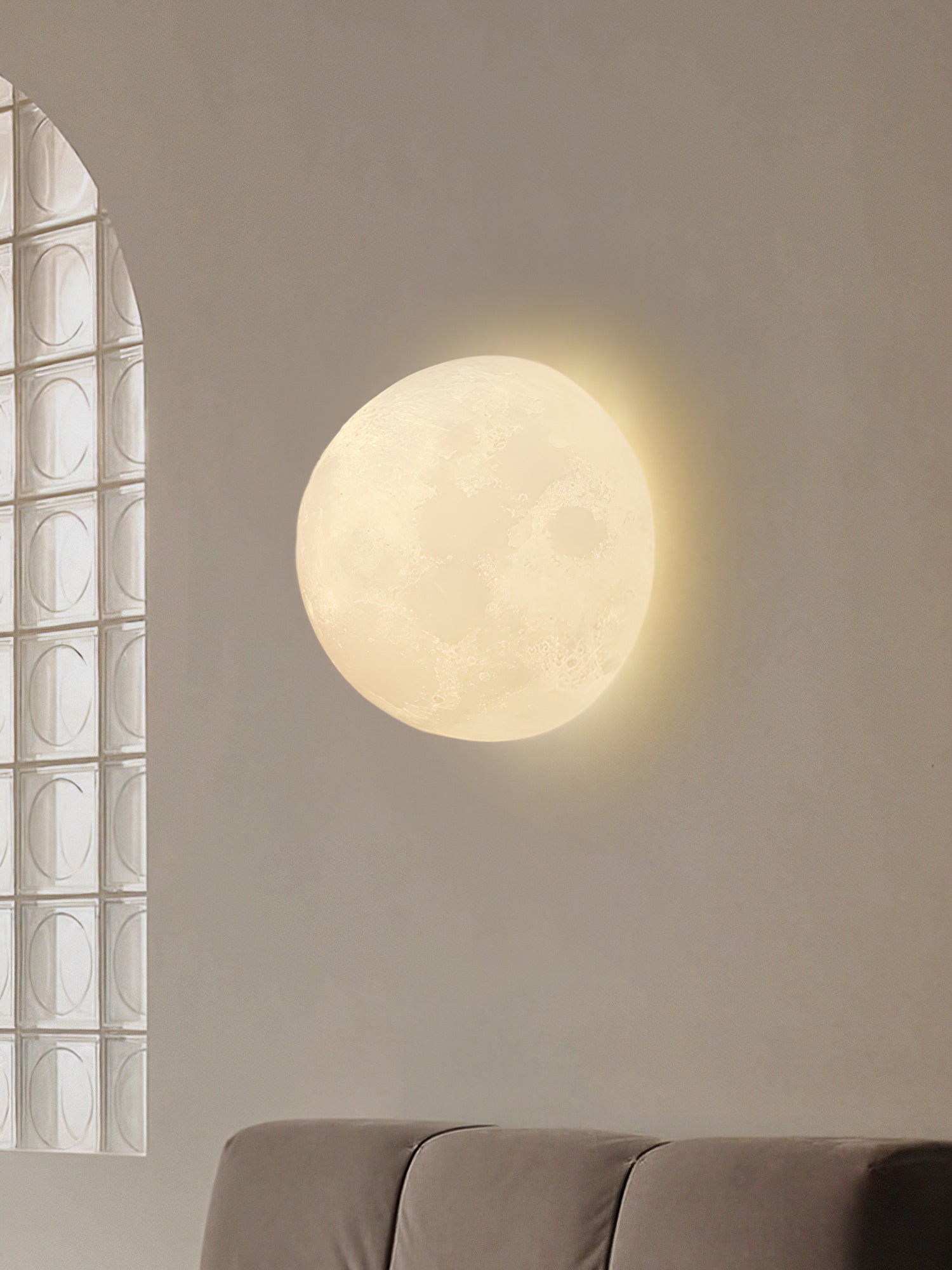 Настенный светильник Moon 3D - модель B - ∅20см x 20см
