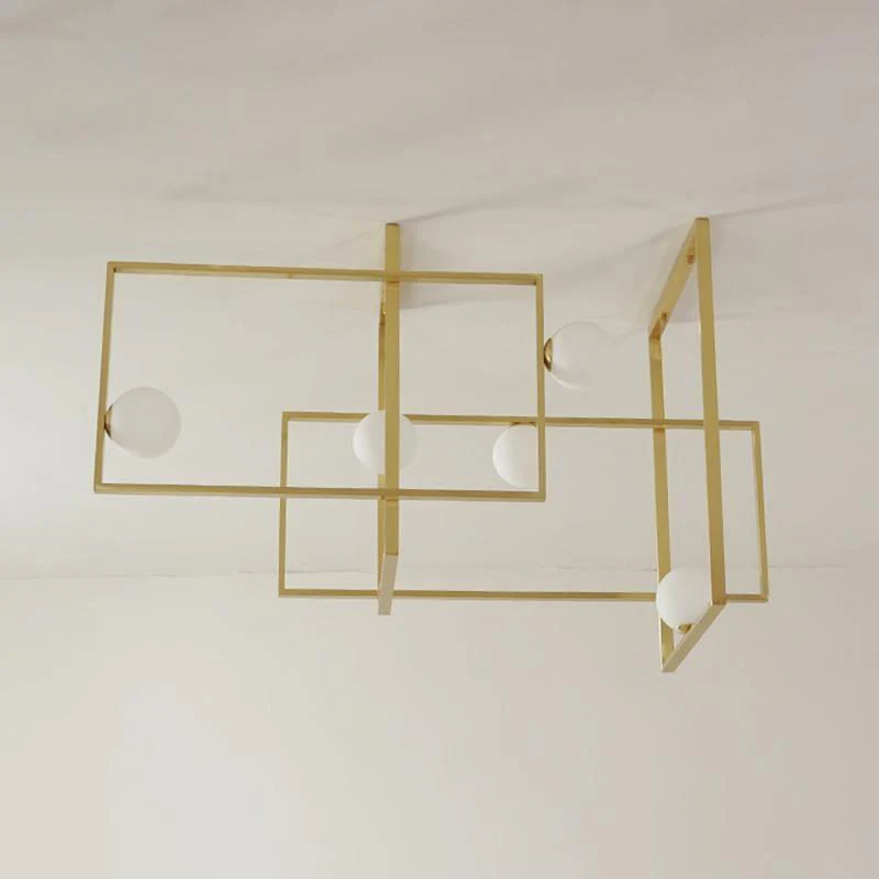 Потолочный светильник Mondrian Glass - 120см x 35см x 50см, медь