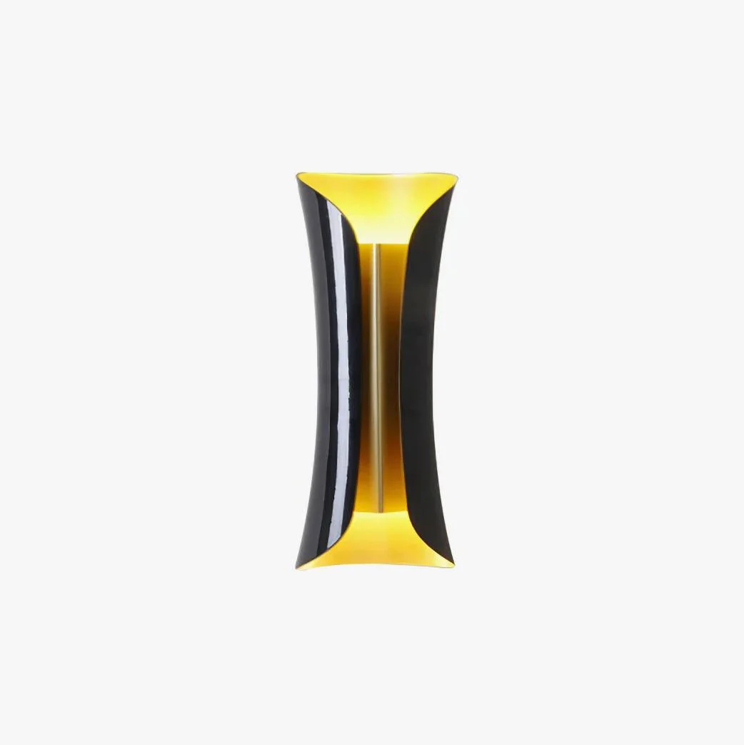 Small Waist Wall Lamp - W 5.3″ x H 13.4″ Set Of 2 / Gold & White
