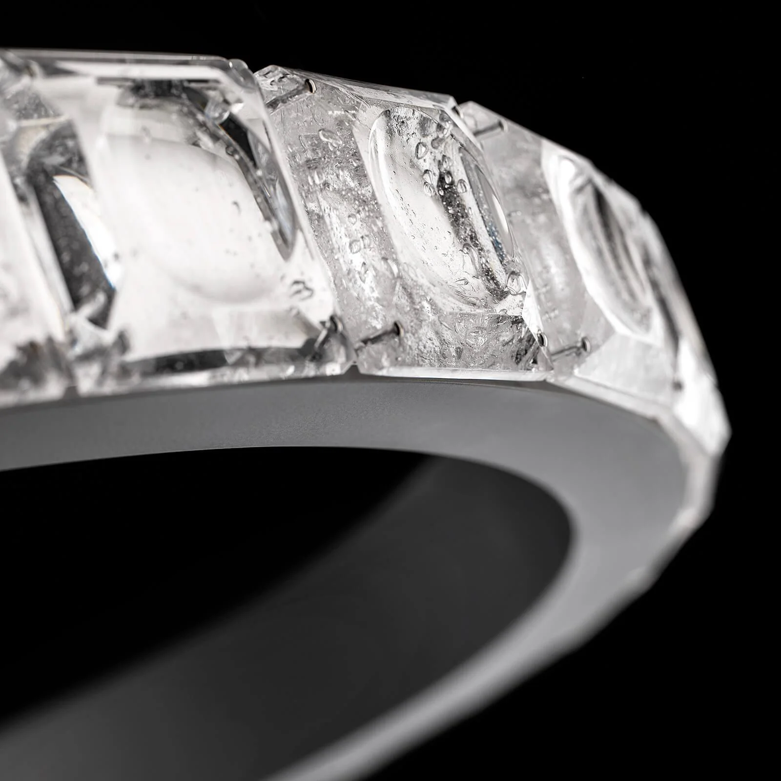Люстра Aura Ring - ∅60см х 150см, серебряный, холодный свет