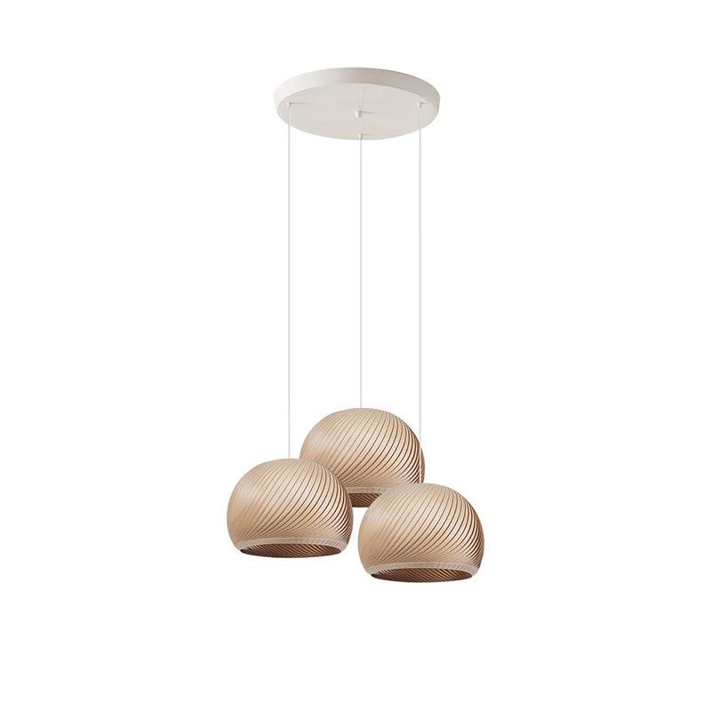 Подвесной светильник Aurora Whorl Wood - 1 подвес ∅40см x 35см, темное дерево, нейтральный свет