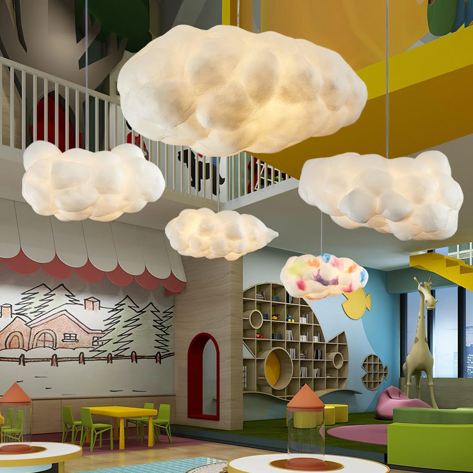 Подвесной светильник Cloudy - ∅50см x 30см, белый