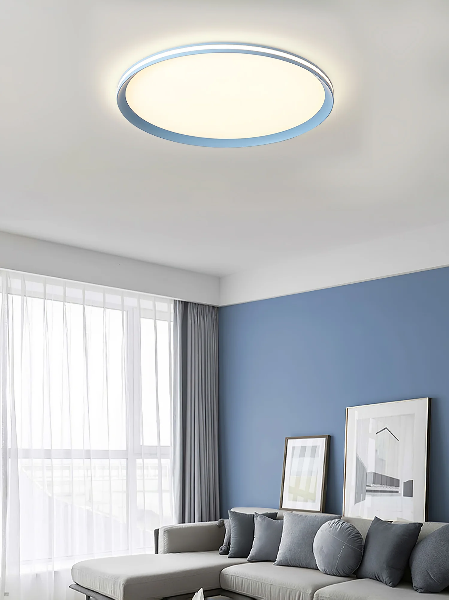 Потолочный светильник Acrylic Circular LED - ∅40см x 3см, зеленый, 3000-6500К