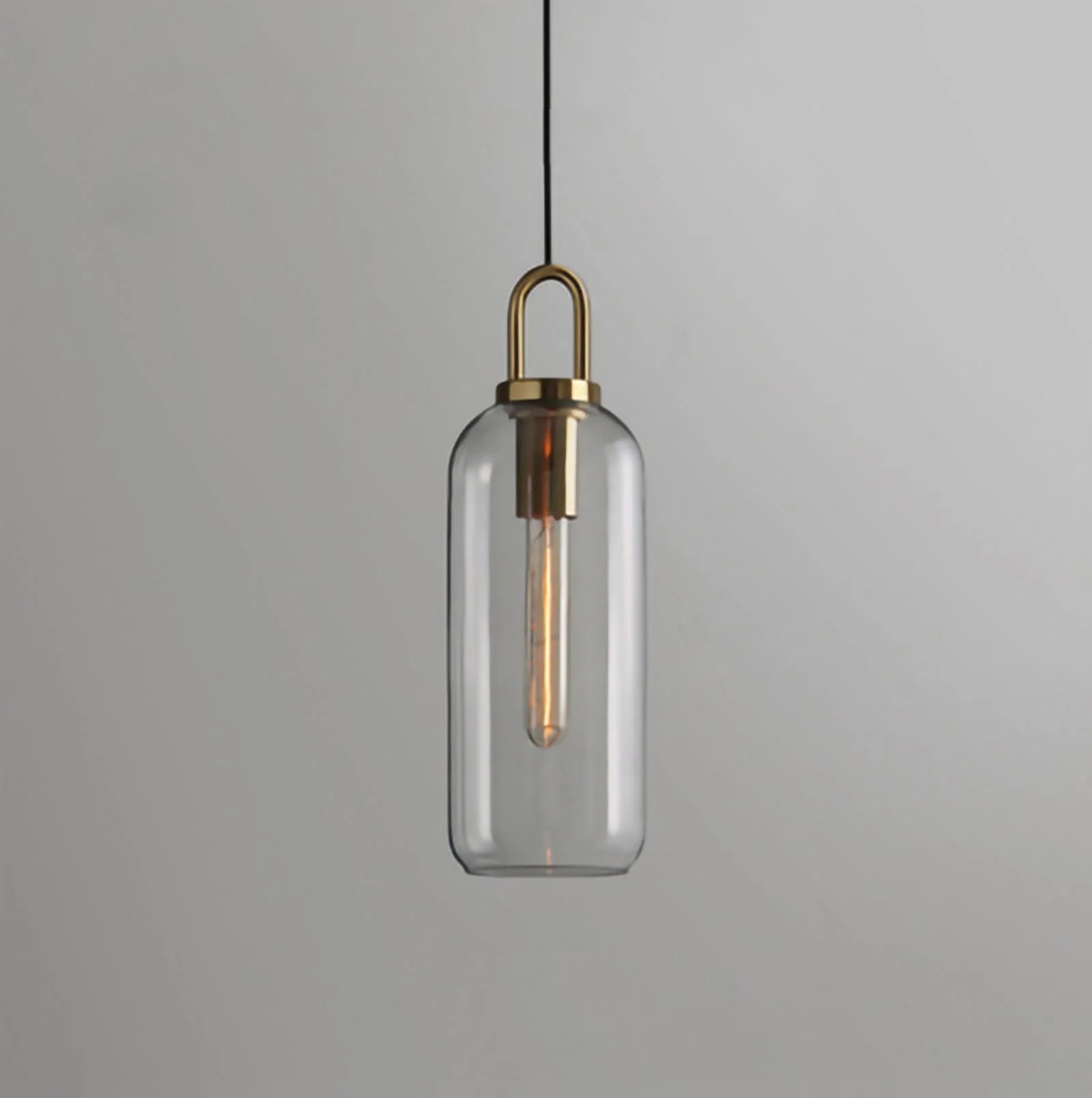 Подвесной светильник Glass Pendant Swag - ∅25см х 34см, прозрачное стекло