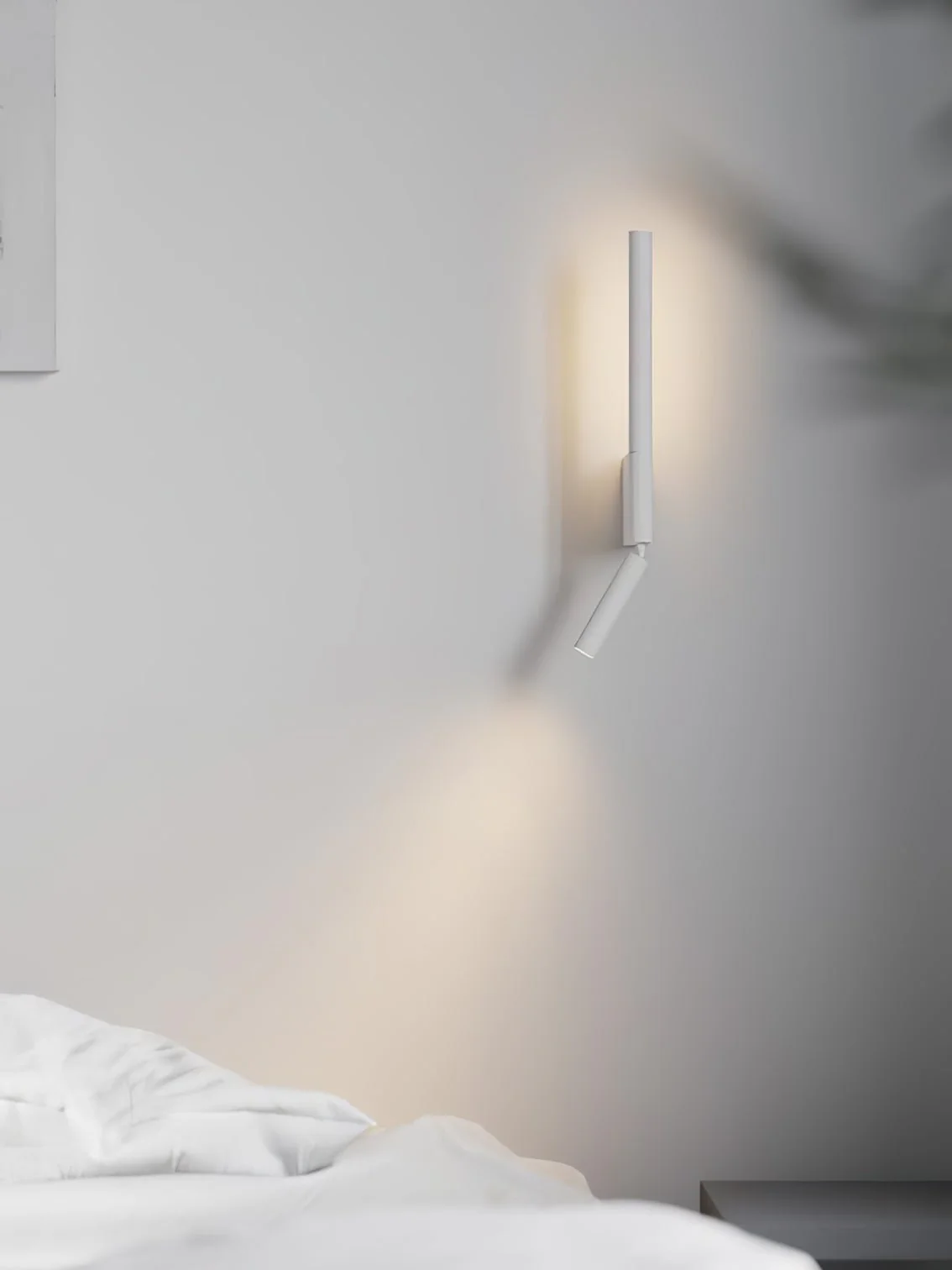 Настенный светильник Canut LED - ∅6см x 43см, черный, теплый свет