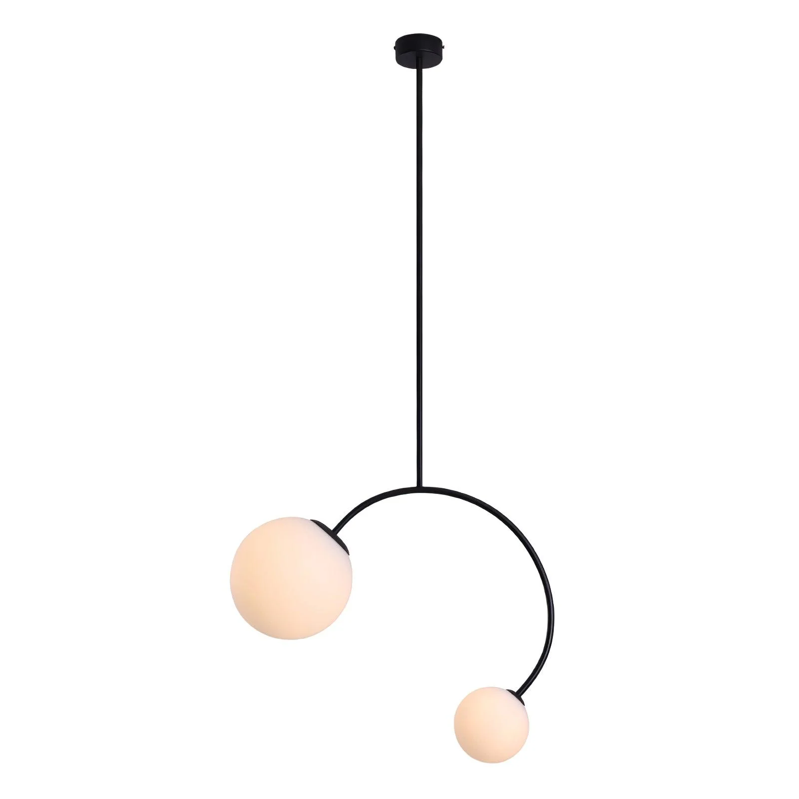 Подвесной светильник Balance Glass - ∅34см x 28см, золотой, белый, стекло