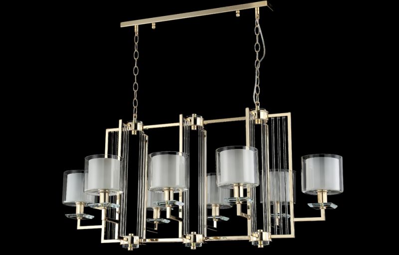 Люстра Crystal Lux NICOLAS NICOLAS SP8 L1000 GOLD/WHITE