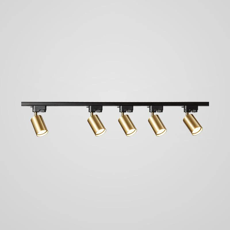 Трековый светильник Adjustable Spotlight - 3 источника света ∅100см x 11см, черный, золотой, теплый свет
