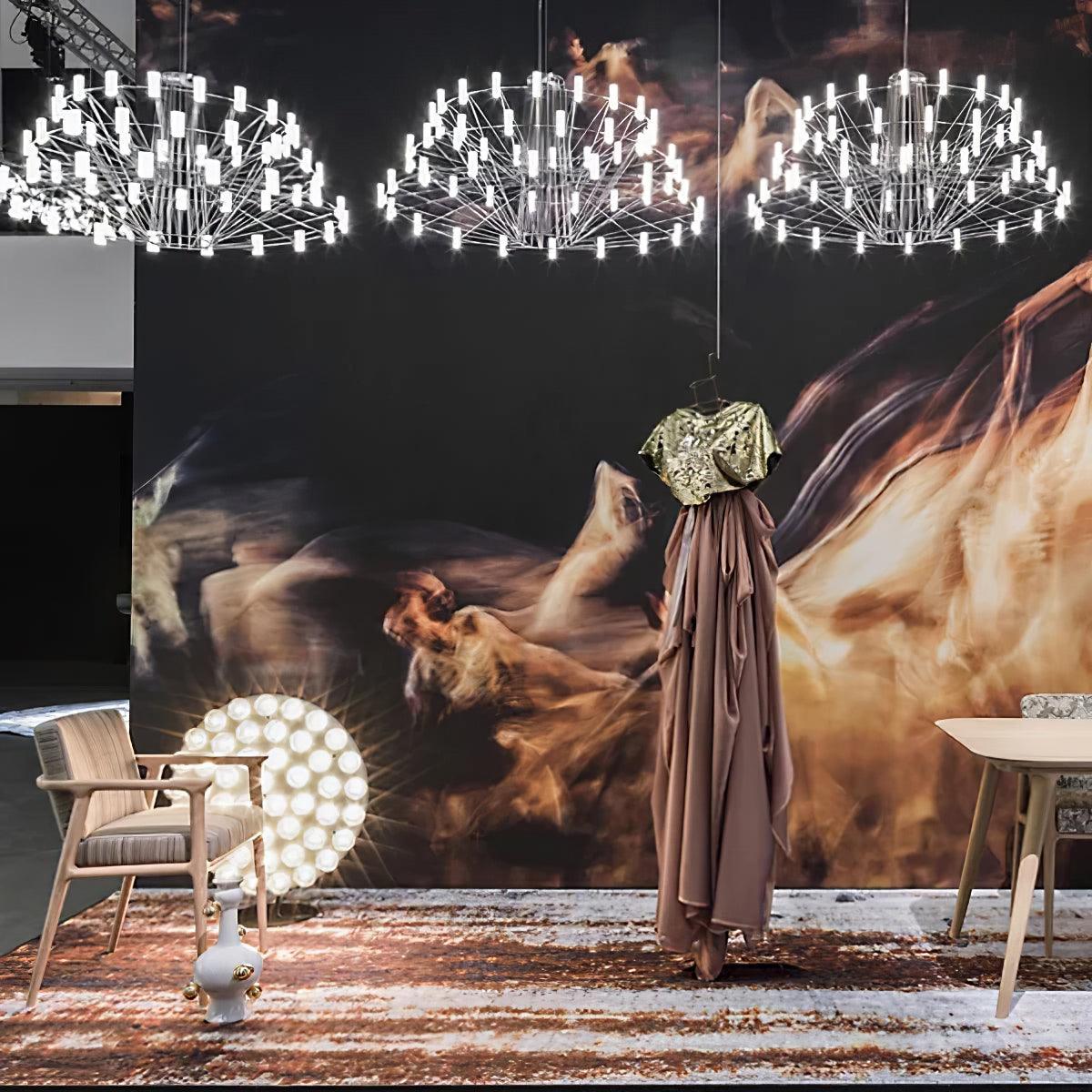 Люстра Sky Ballet - ∅102см x 54см, белый, холодный свет