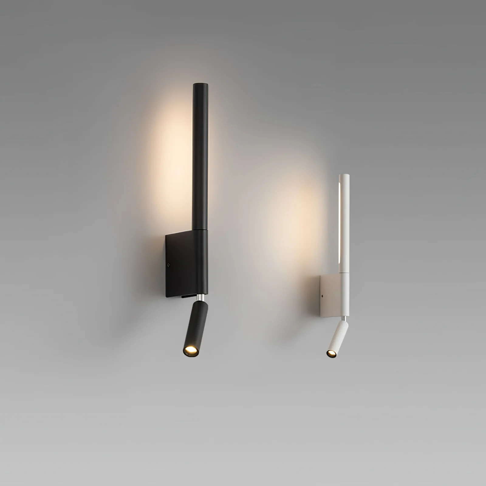 Настенный светильник Canut LED - ∅6см x 43см, черный, теплый свет