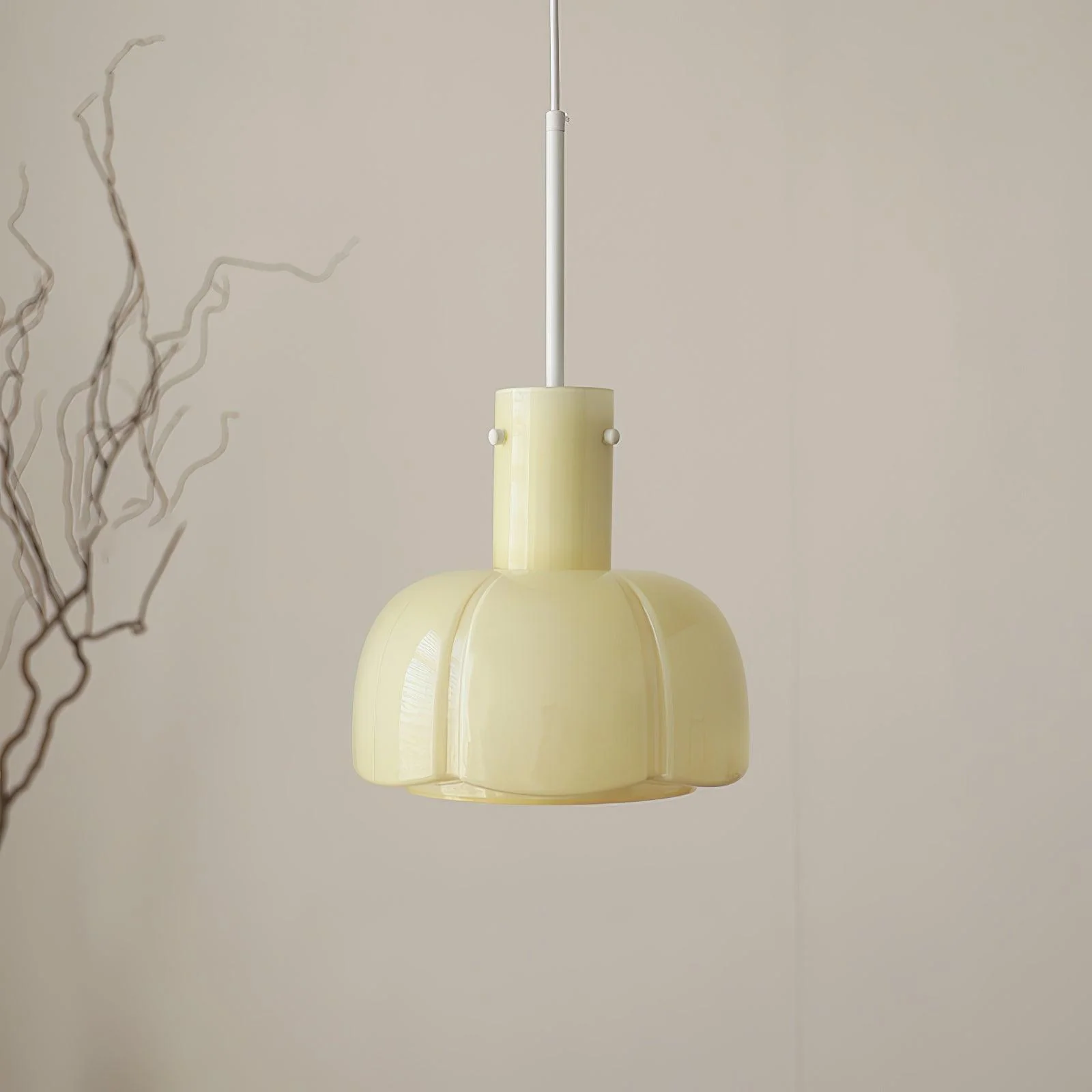 Подвесной светильник Lumina Petal Glass - ∅26см x 40см, коричневый