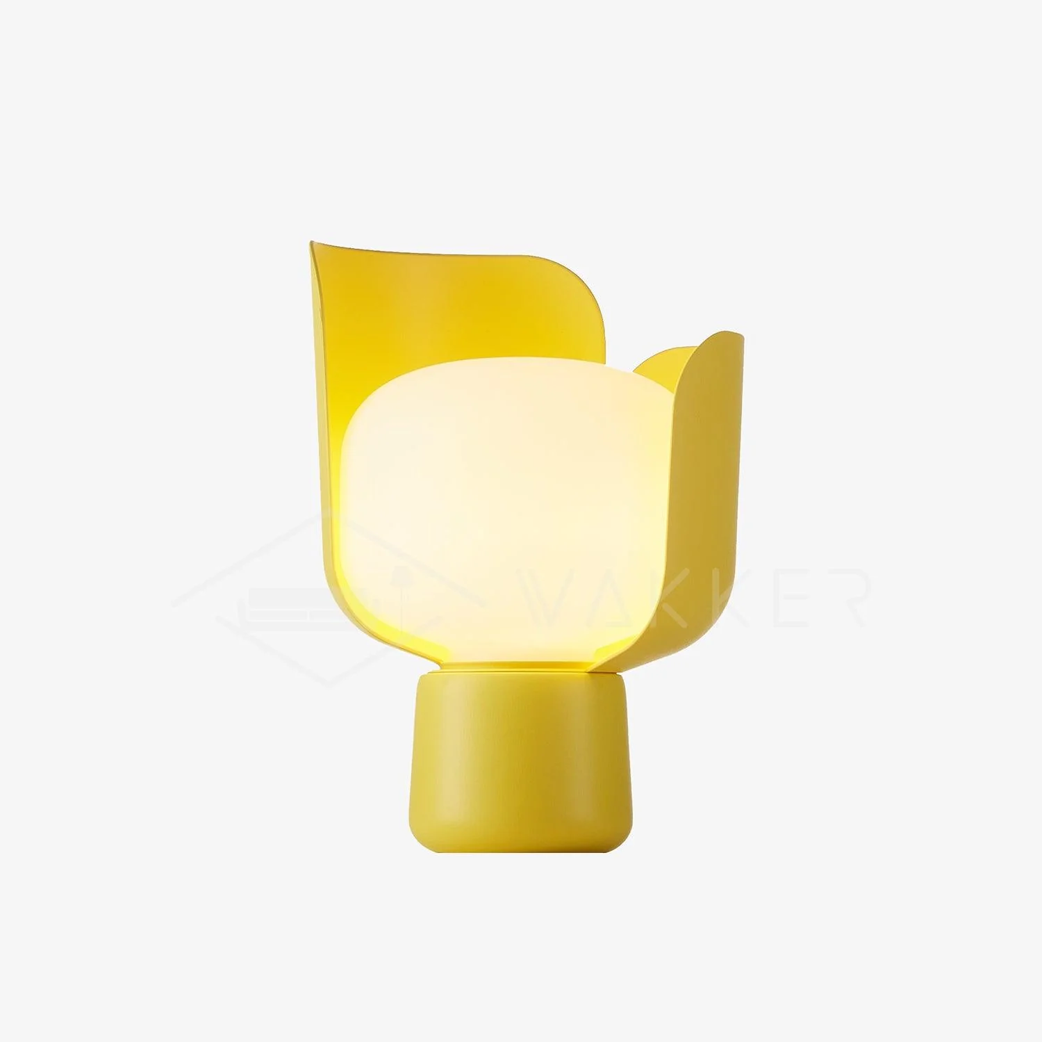 Настольный светильник Petals Glass - ∅15см x 24см, белый