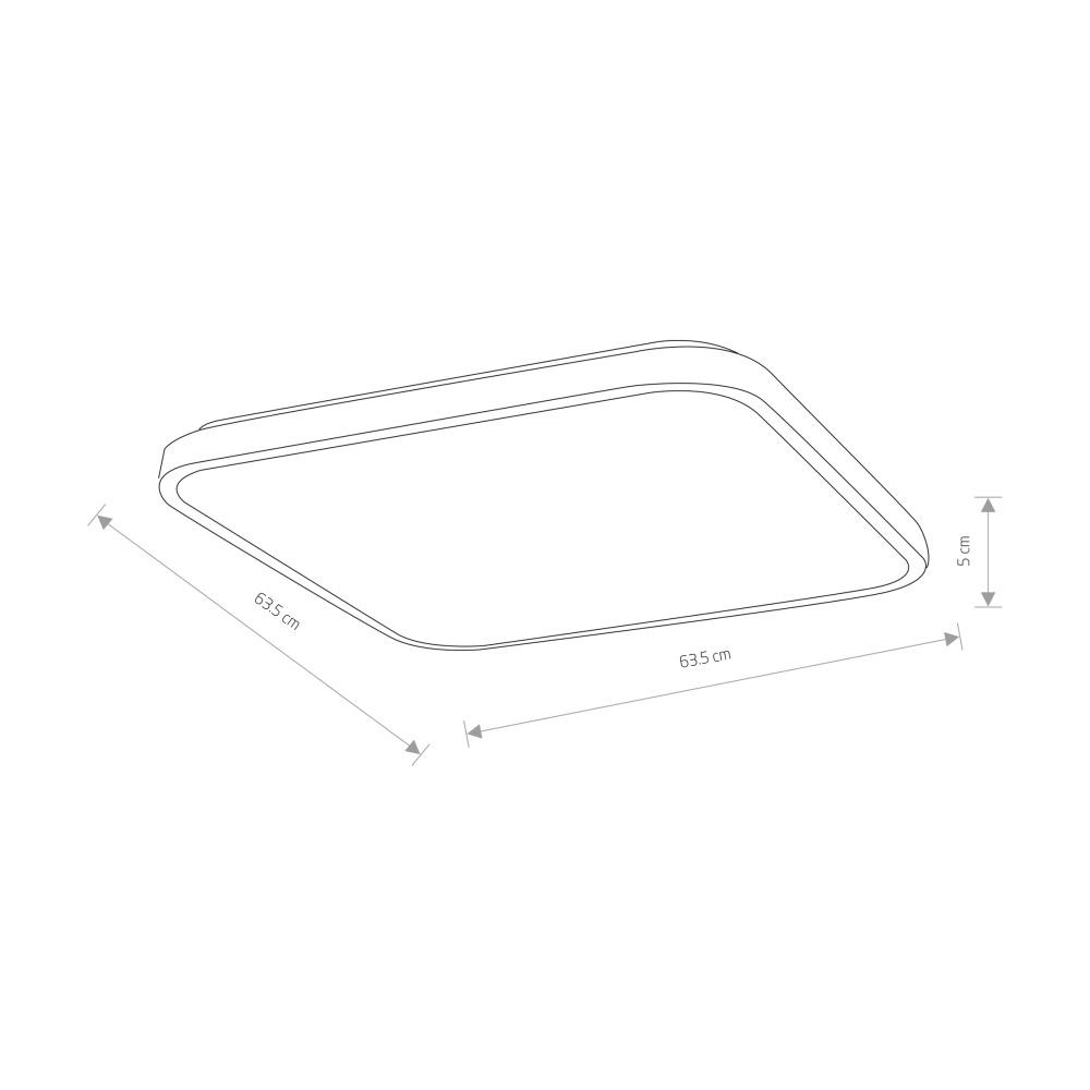 Потолочный cветильник Nowodvorski Agnes Square Led Pro IP44 3000K 64W 10987