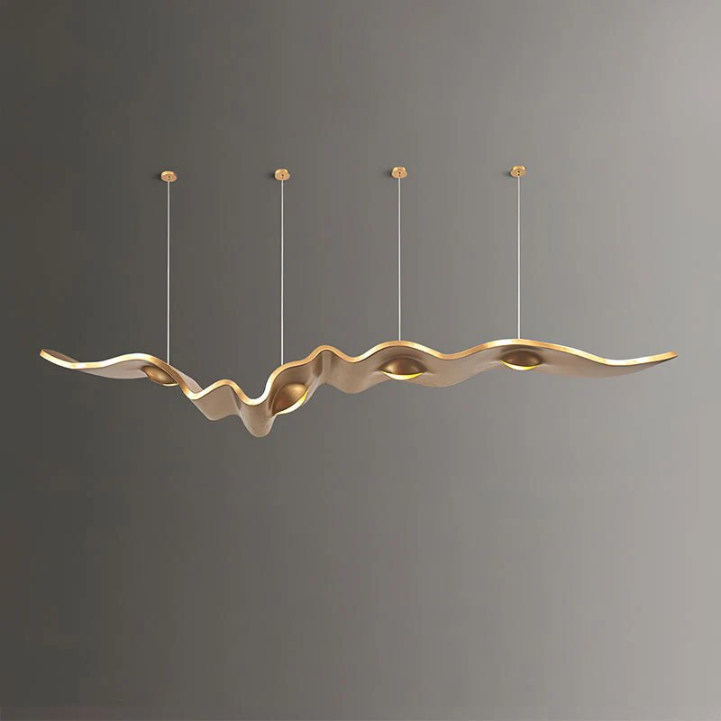 Люстра Gold Ribbon - ∅190см x 150см, золотой, теплый свет