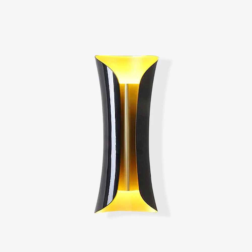 Small Waist Wall Lamp - W 5.3″ x H 13.4″ Set Of 2 / Gold & White
