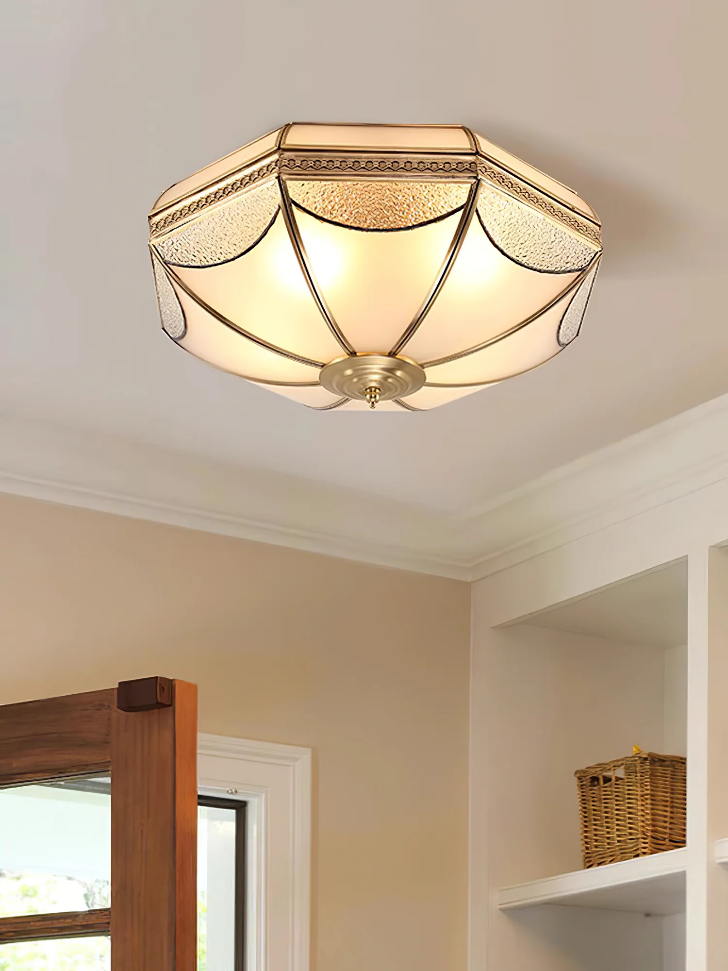 Потолочный светильник Warehouse Dome Shape - ∅45см x 18см, латунь