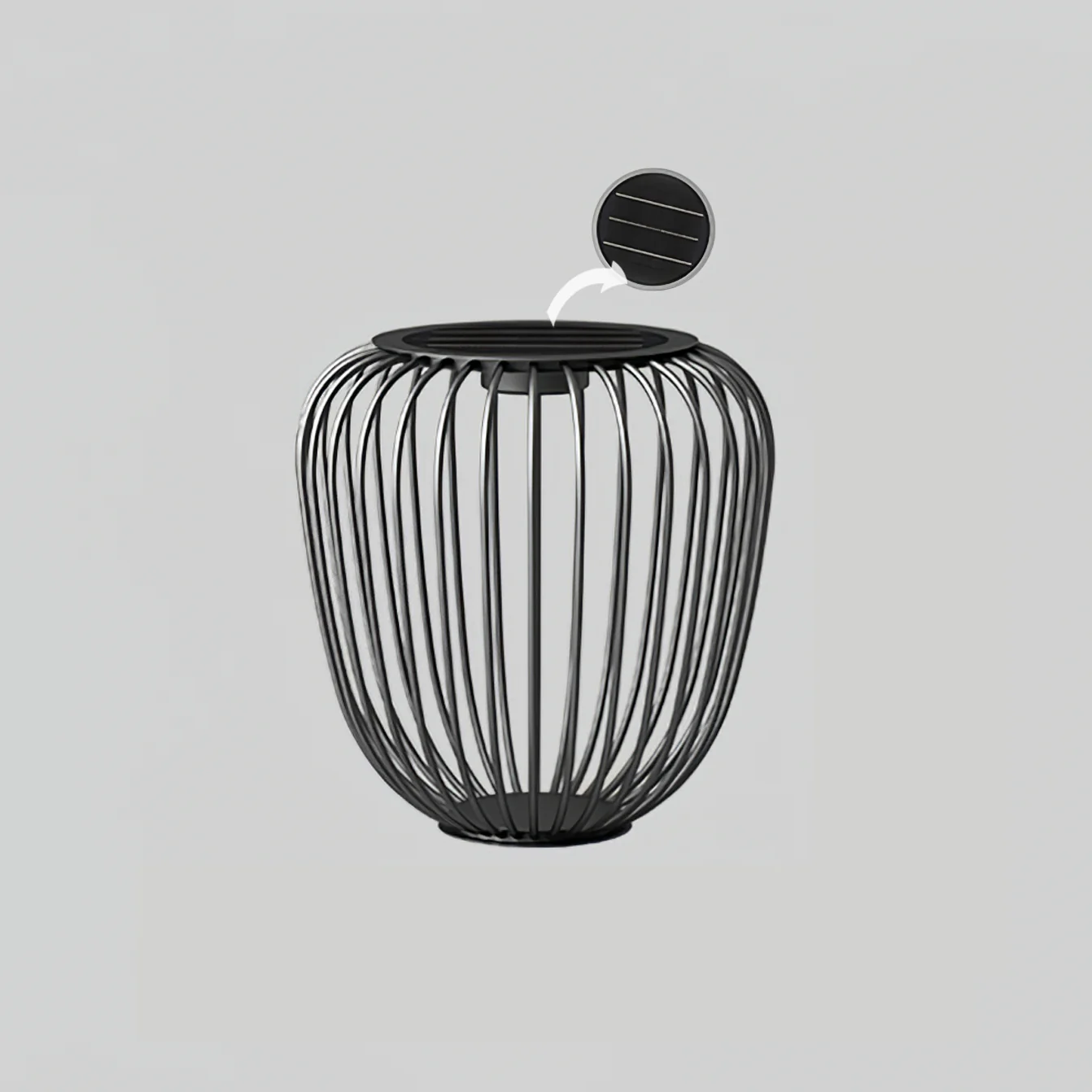 Уличный светильник Meridiano Garden - модель B, солнечная батарея, ∅90см x 30см, теплый свет
