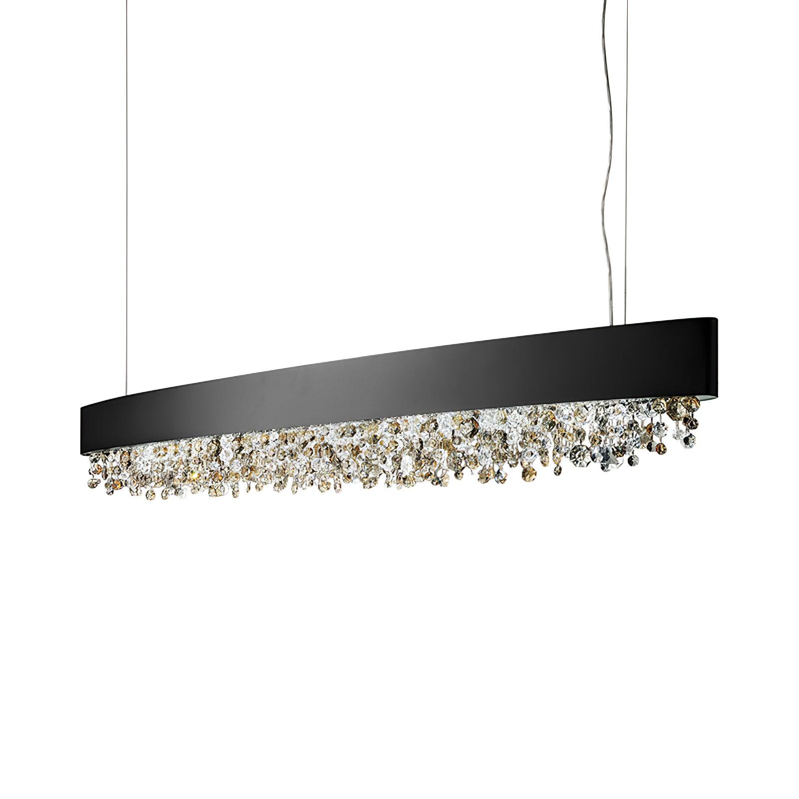 Подвесной светильник Marilyn Modern Crystal - 100см x 13см x 26см, розовое золото, прозрачный кристалл