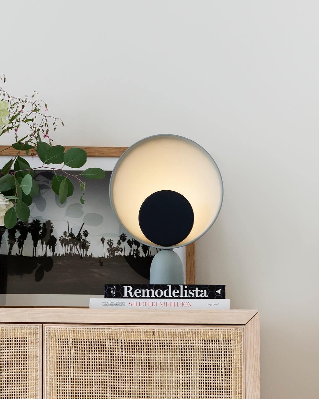 Blooper Table Lamp - ∅ 11″ x H 15″ / Dia 28cm x H 38cm / Gray+Gray / UK plug