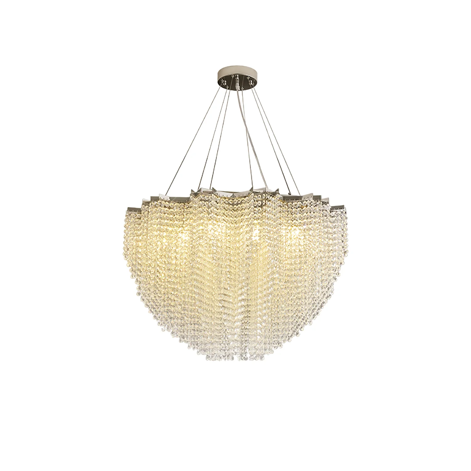 Люстра Stalizi Crystal - ∅80см x 150см, хром, прозрачный кристалл
