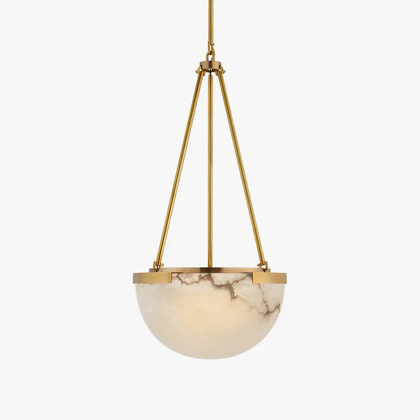 Люстра Istar Alabaster - ∅38см x 79см, золотой, белый, теплый свет
