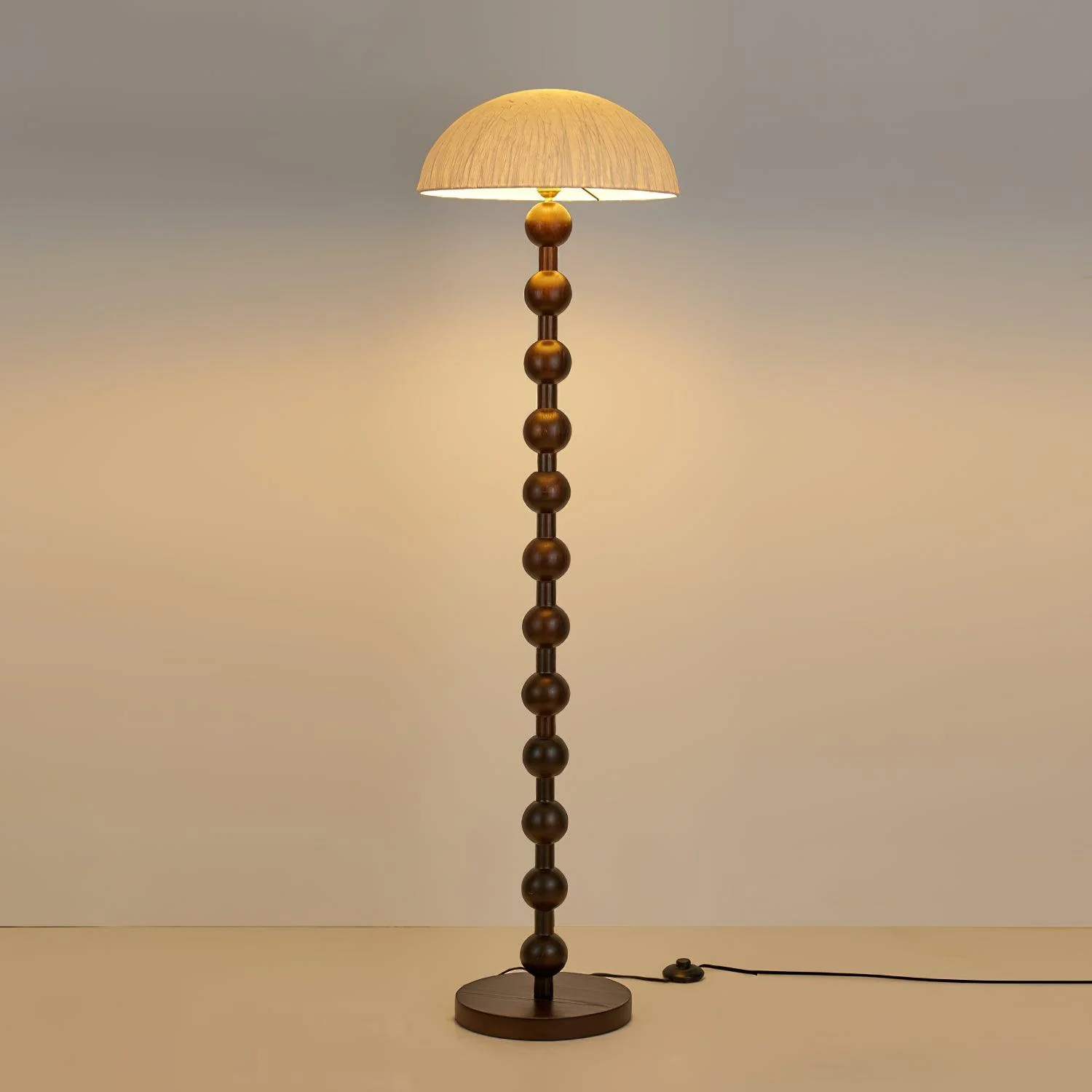 Lanvin Floor Lamp - ∅ 15.7″ x H 59″ / Dia 40cm x H 150cm / Wood color / AU plug