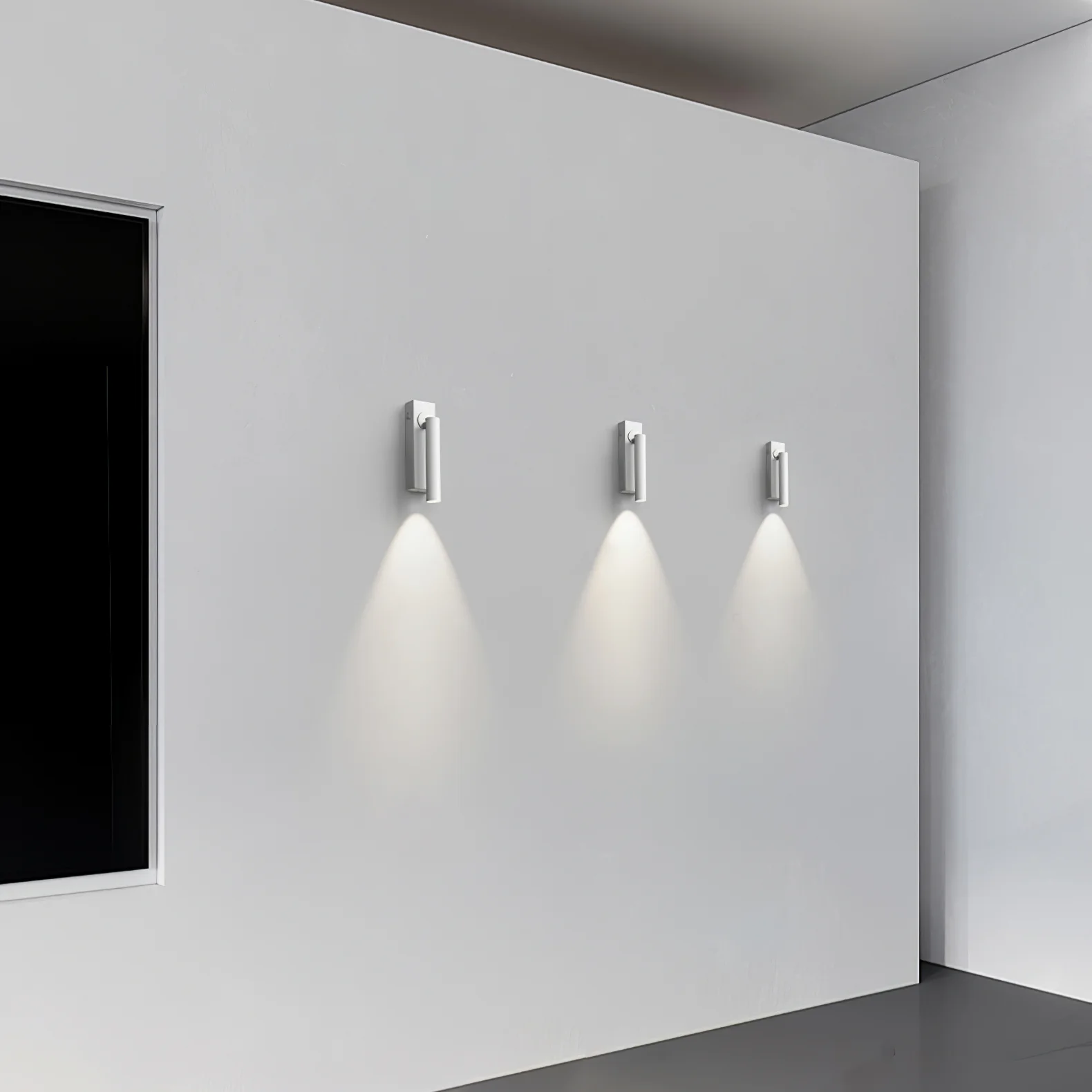 Настенный светильник Chors Recessed - Левый ∅15см x 4см, черный