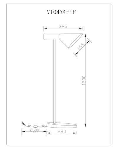 Торшер Moderli Turin V10474-1F