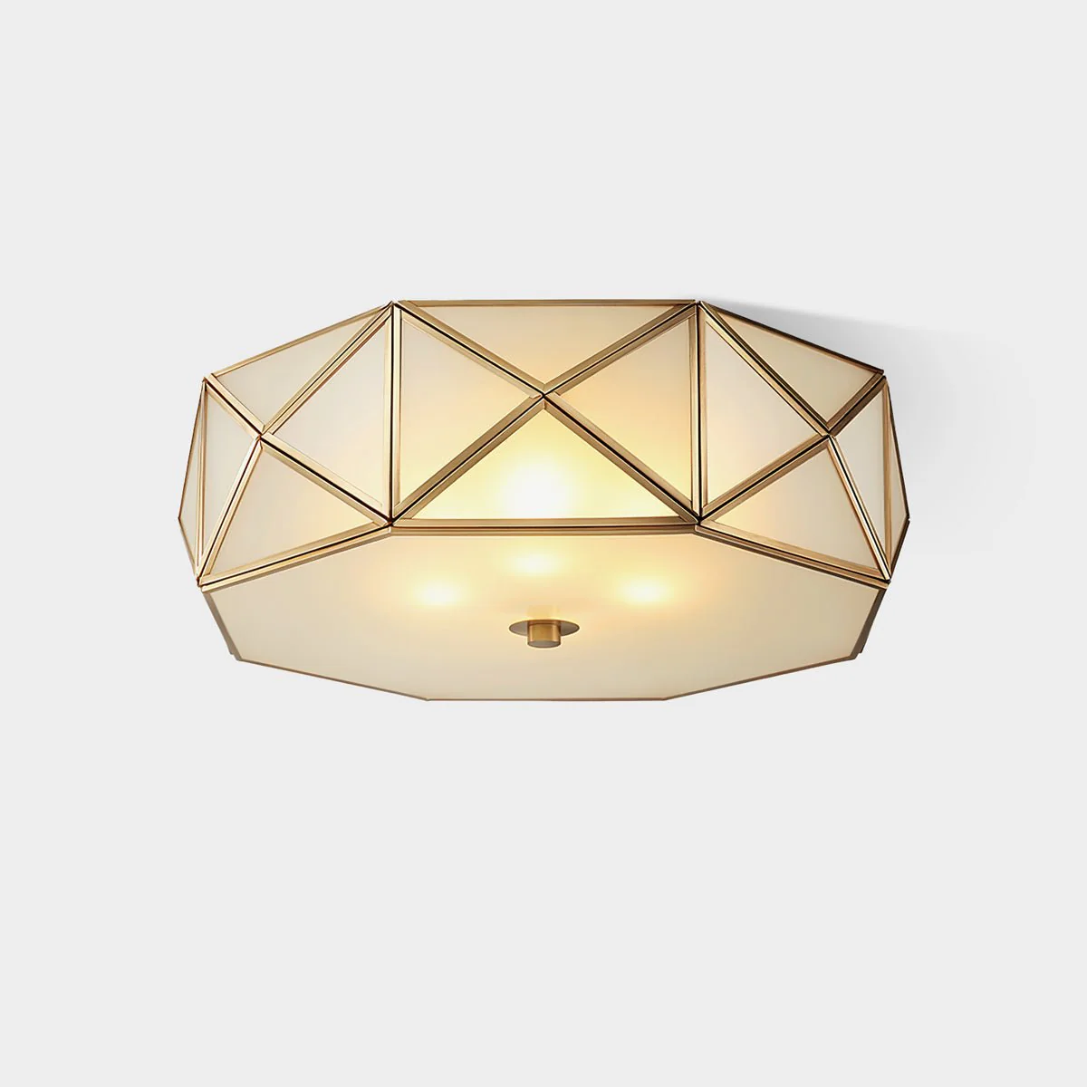 Потолочный светильник Geometric Shaped Flush - ∅35см x 12см, латунь