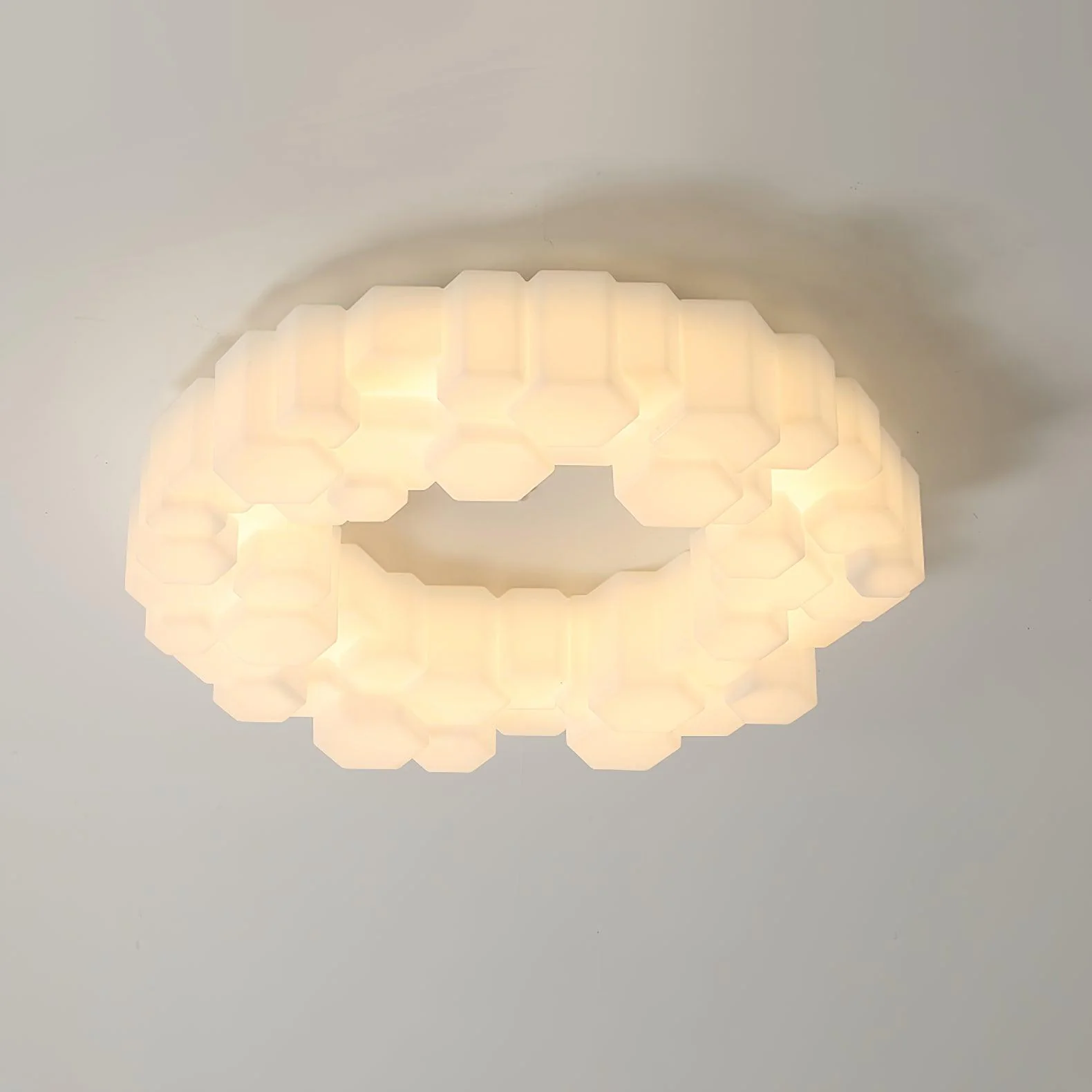 Потолочный светильник Honeycomb - ∅68см х 15см, белый, холодный свет