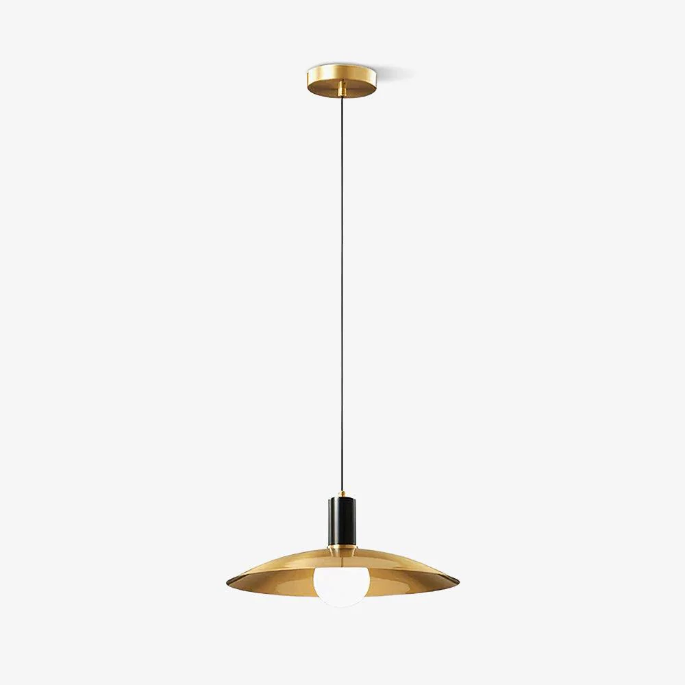 Подвесной светильник Brass Flared - ∅33см x 12см, черный, латунь