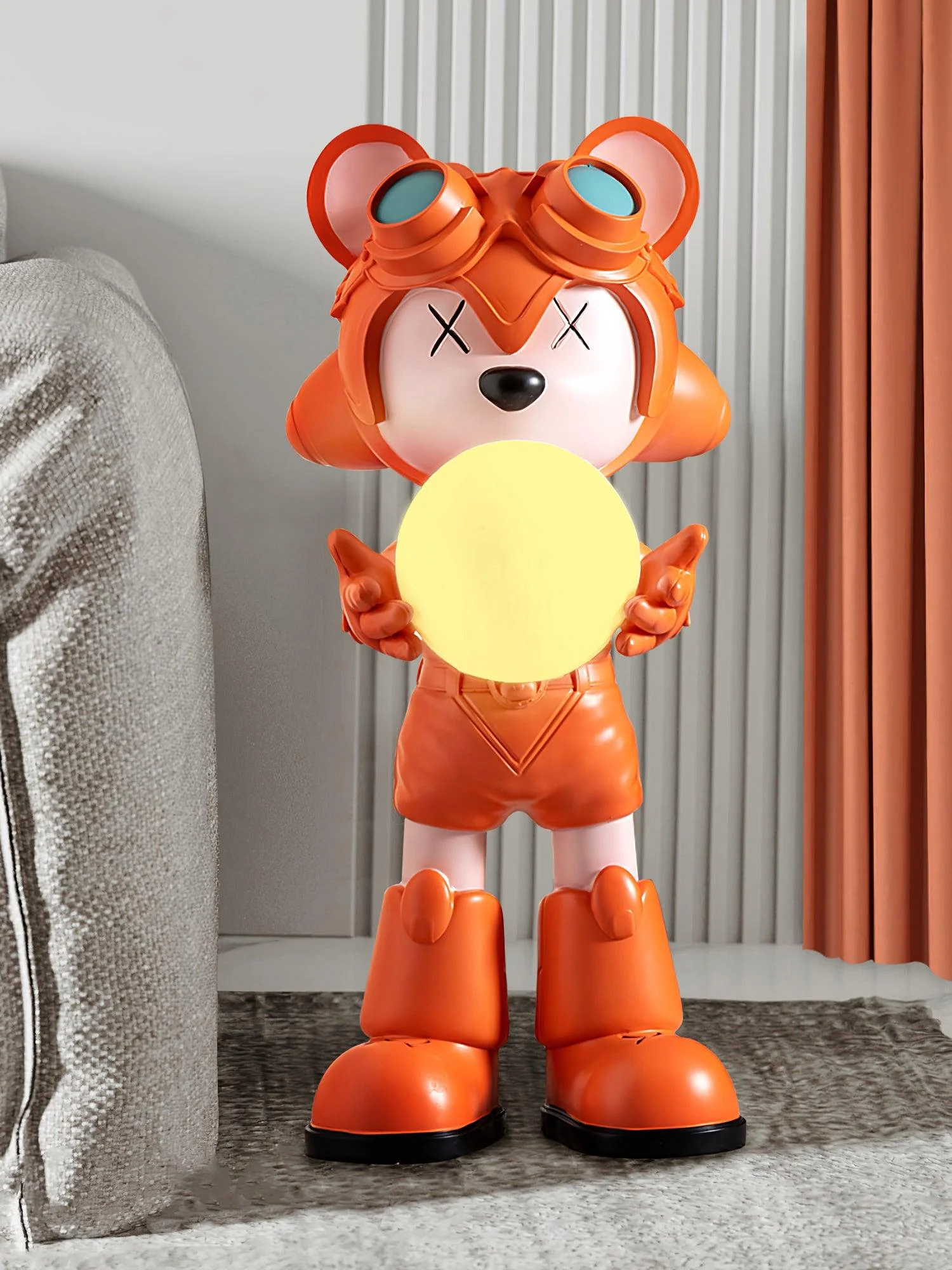 Торшер Space Bear Built-in Battery - ∅33см x 75см, золотой, сенсорный