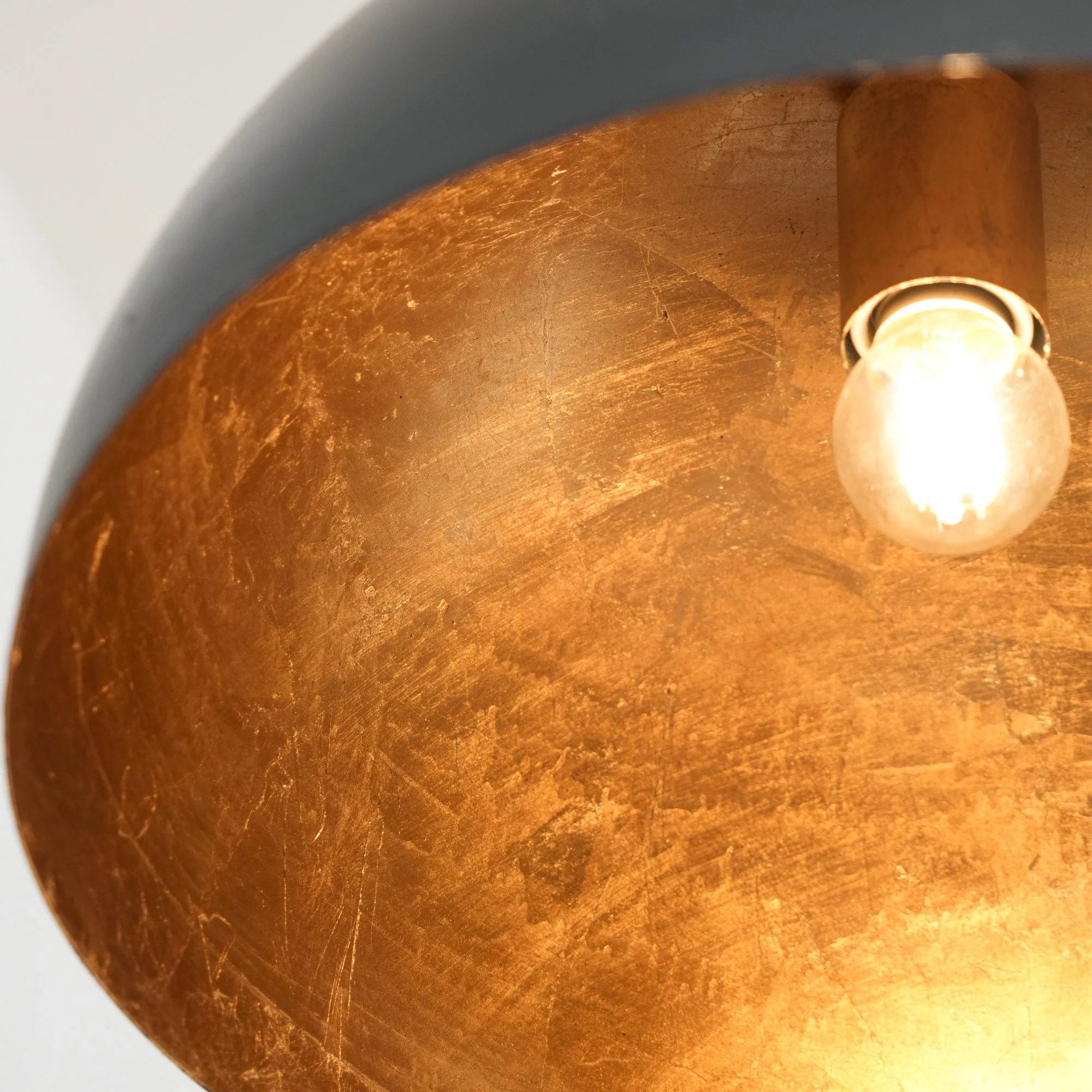 Подвесной светильник Marlow Dome - ∅35см x 22см, черный, золотой