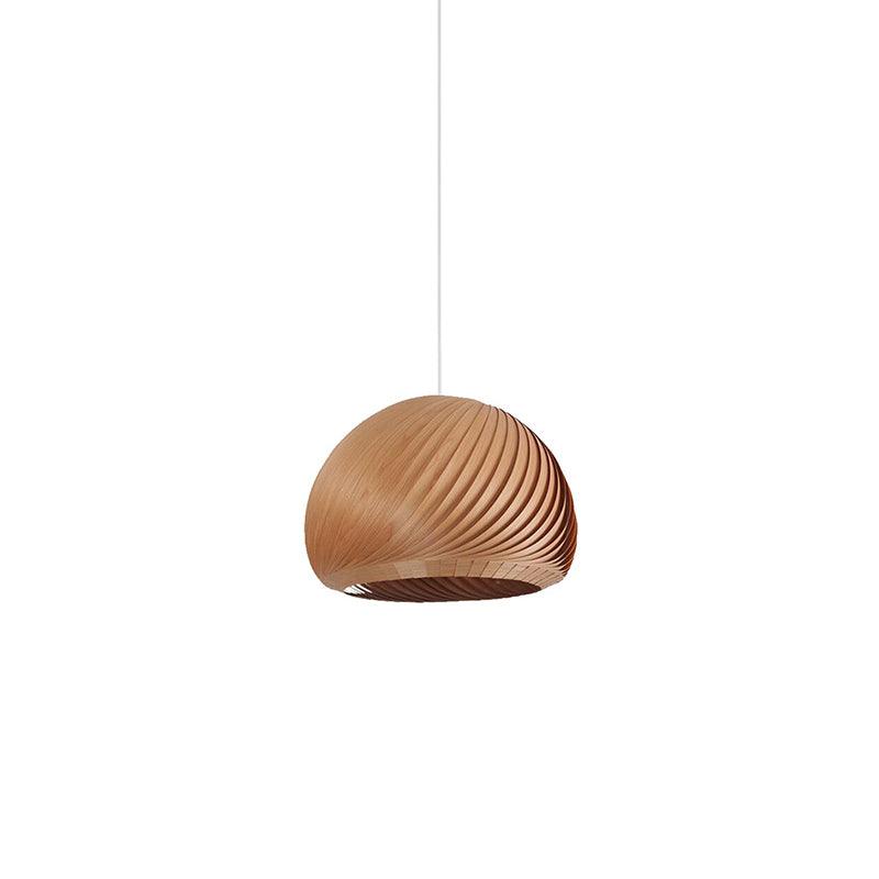 Подвесной светильник Aurora Whorl Wood - 1 подвес ∅40см x 35см, темное дерево, нейтральный свет