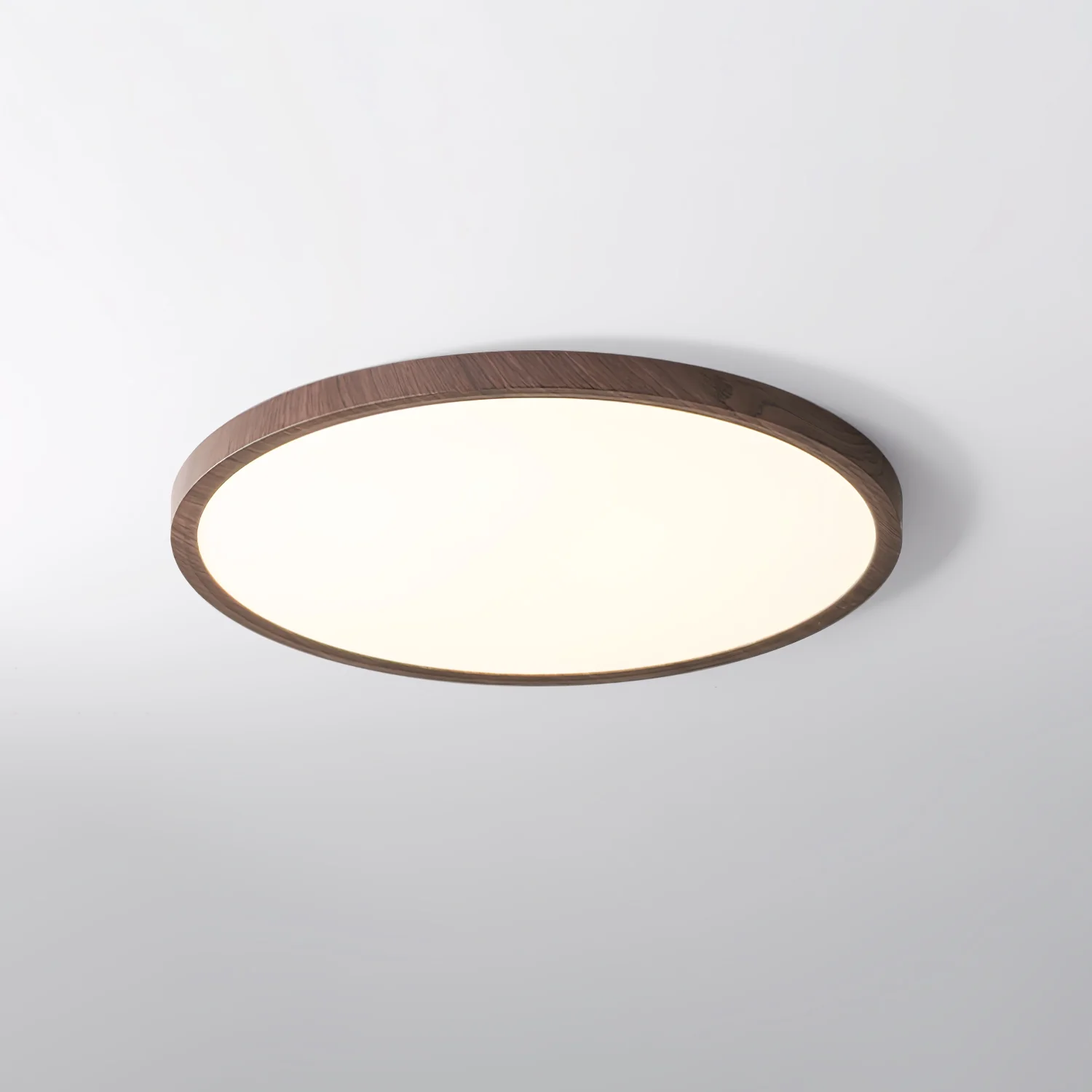 Потолочный светильник Ultrathin Round - ∅40см x 3см, орех, 3000-6500К