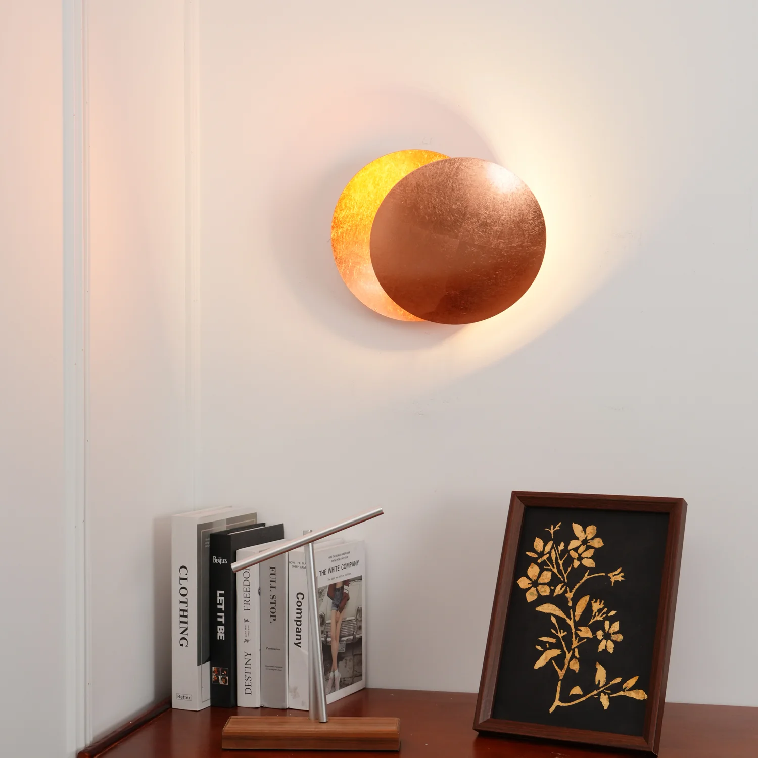 Giorgio Wall Lamp - Dia 25cm x H 25cm Set of 2 / Black & Bronze / Cool Light