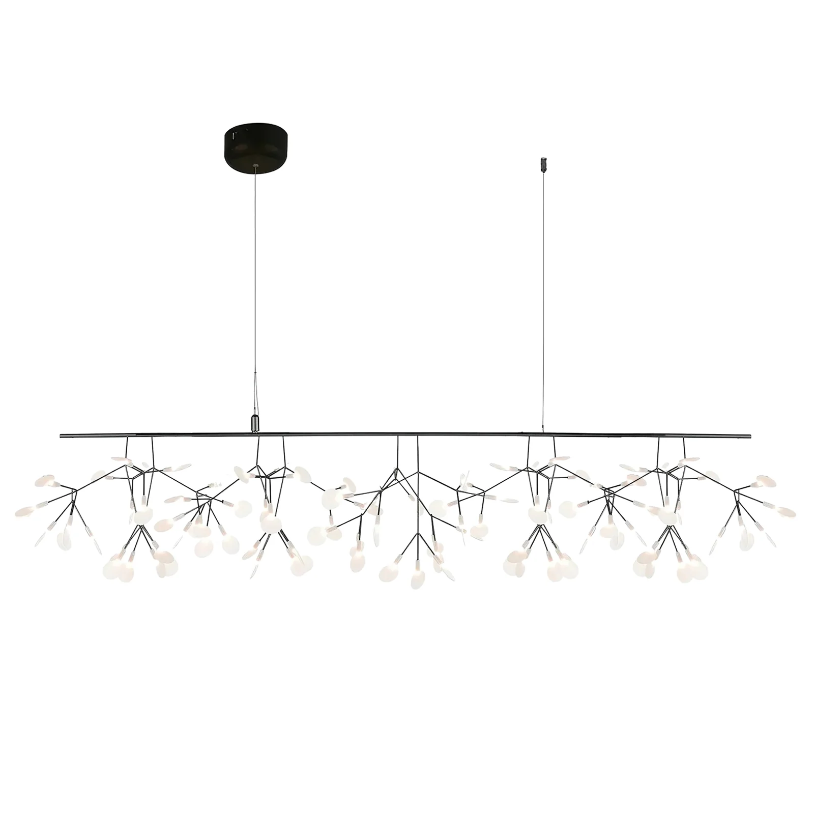 Люстра Black Firefly LED - 135 источников света ∅105см x 30см, черный, холодный свет, диммер