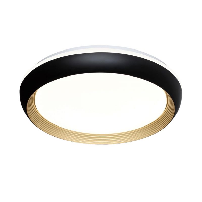 Светильник Sonex PALE SN пластик/черный/золотой LED 70Вт 3000-6000К D480 IP43 пульт ДУ TOFIQ BLACK 7651/EL