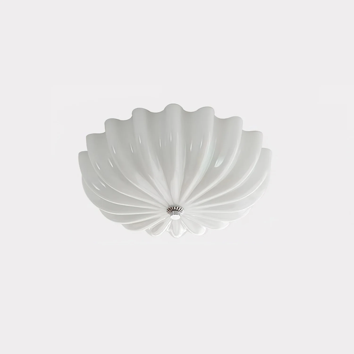 Потолочный светильник Murano Glass Flush - модель A ∅40см x 10см, белый, теплый свет