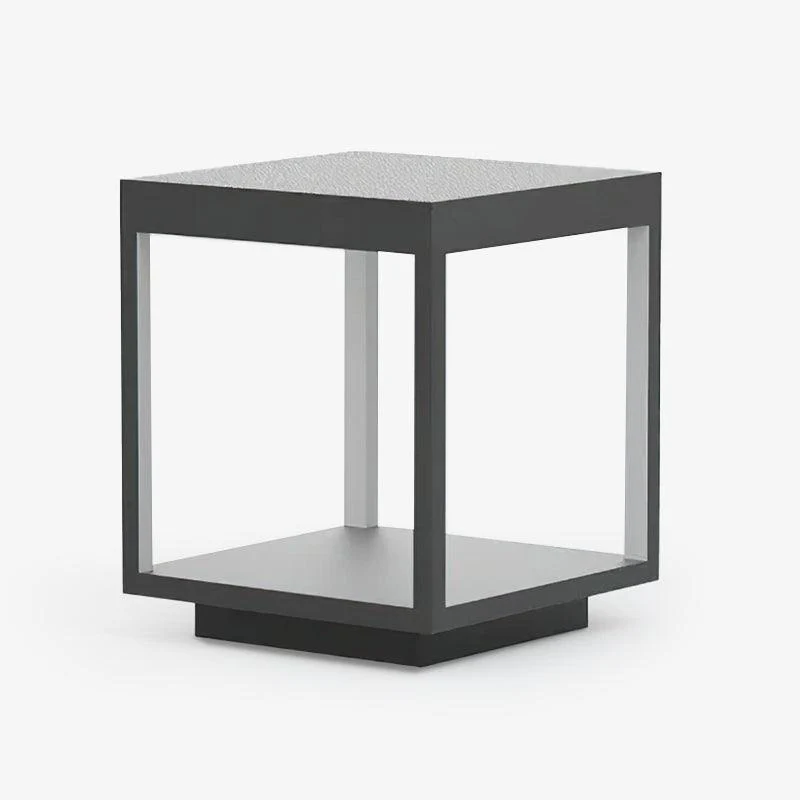 Уличный светильник Square Frame Post - 25см x 25см x 27см, черный, холодный свет