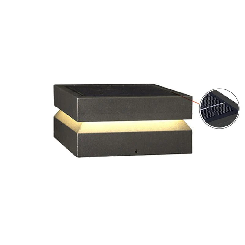 Уличный светильник Square Post Outdoor - модель A, проводная версия, 30см x 30см x 15см, тёплый свет