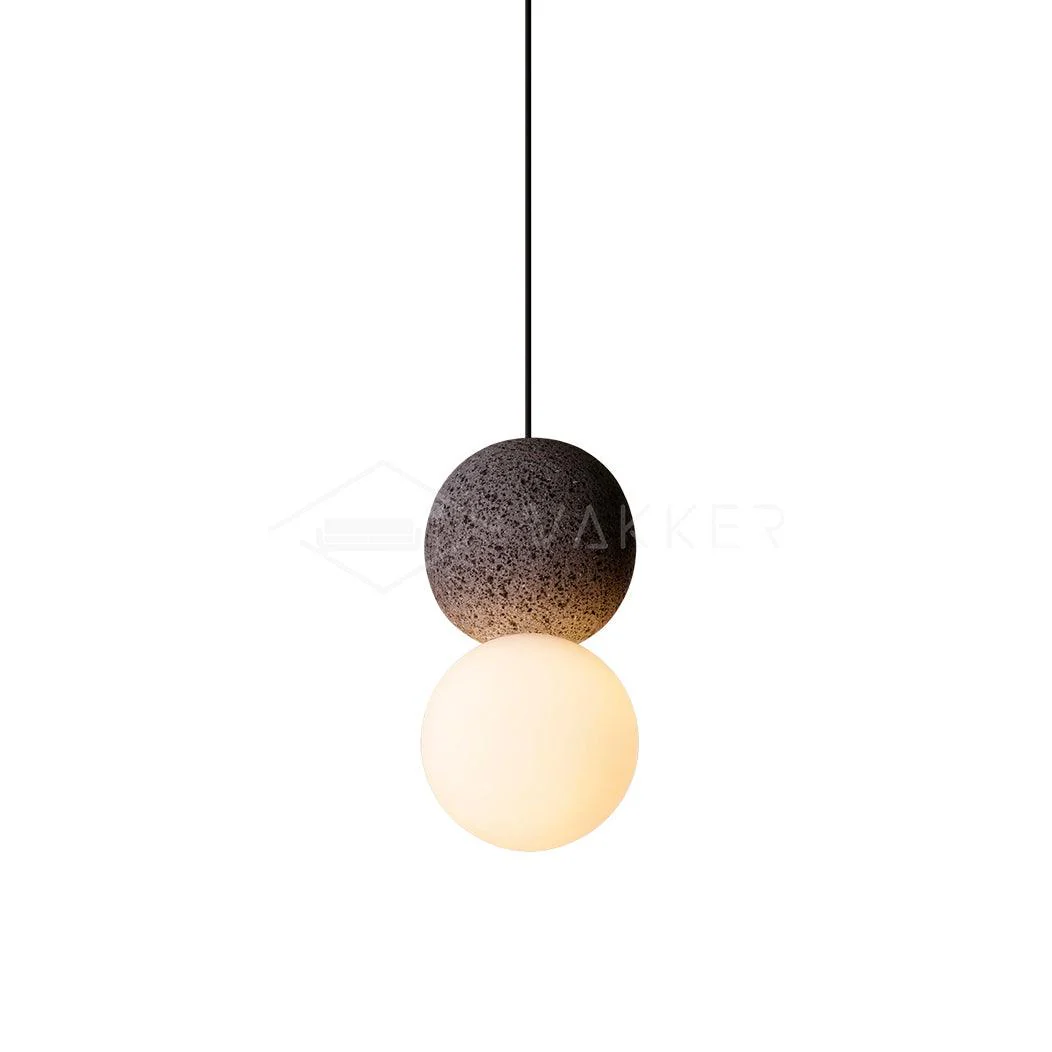 Подвесной светильник Origo - ∅10см x 20см, черный, белый