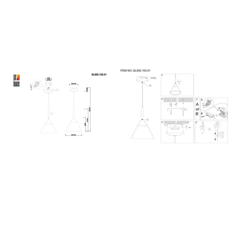Светильник подвесной SL930.103.01