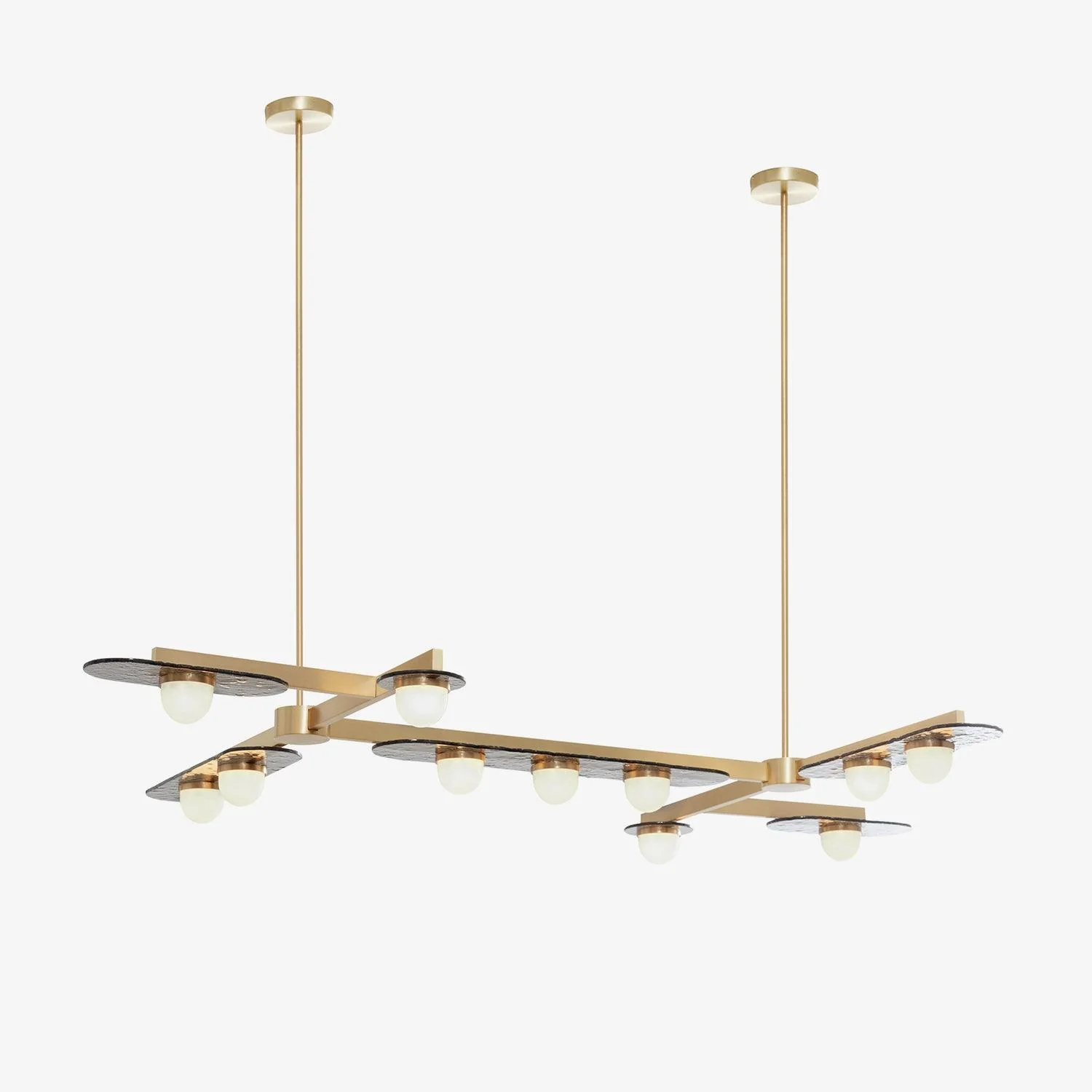 Люстра Modulo Horizontal - 138см x 88см x 80см, золотой, холодный свет