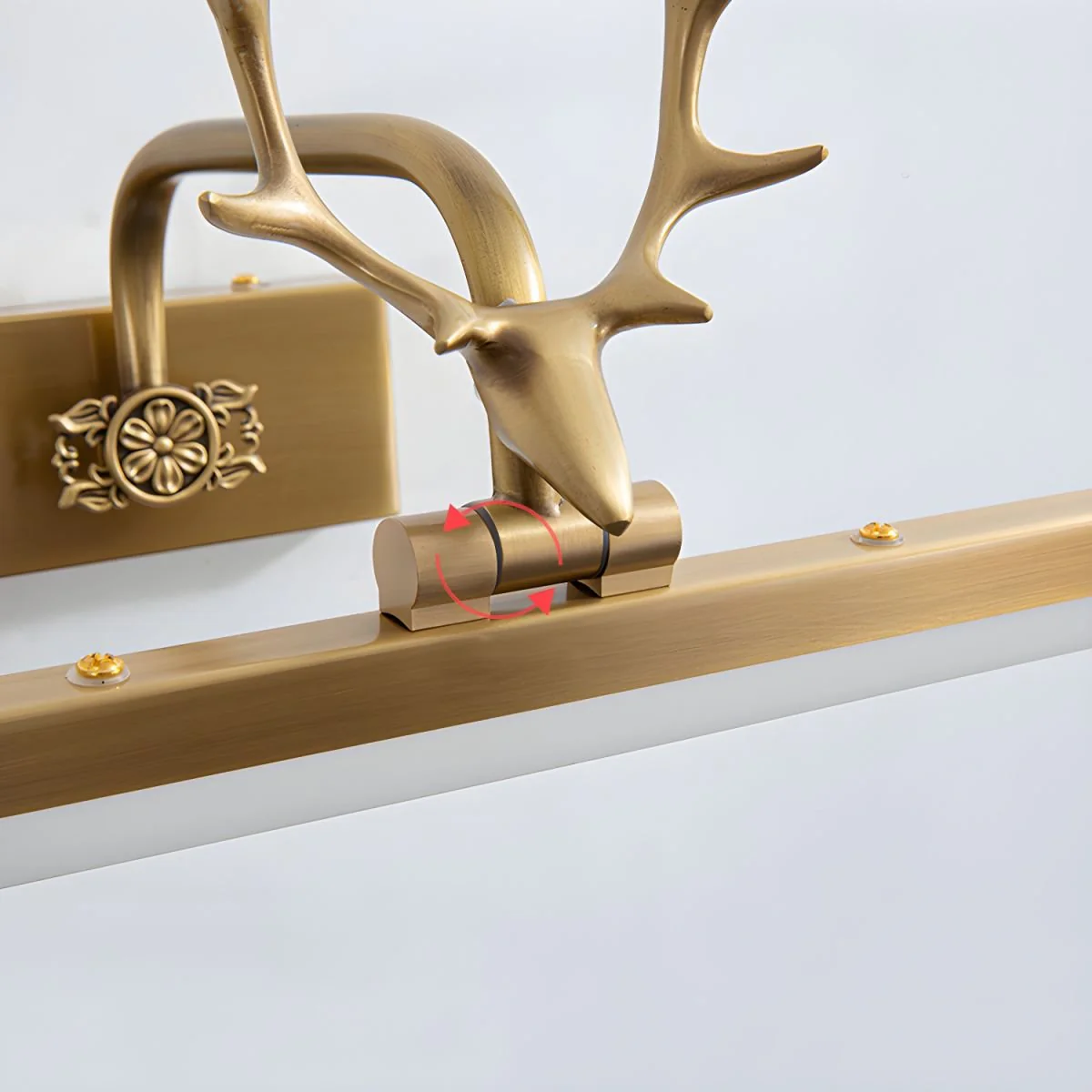 Настенный светильник Adelaide Antler - ∅23см x 6см, золотой, теплый свет